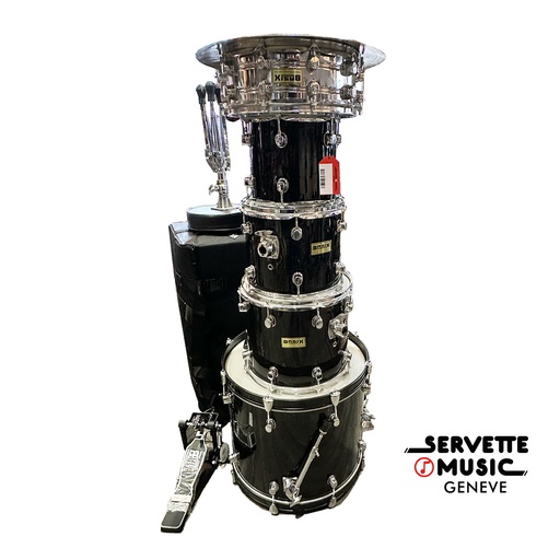 [Basix Student 10T/12T/14F/20B/14S PVC Black avec cymbales Medina] Basix Student 10T/12T/14F/20B/14S PVC Black avec set cymbales Medina 14/16/20