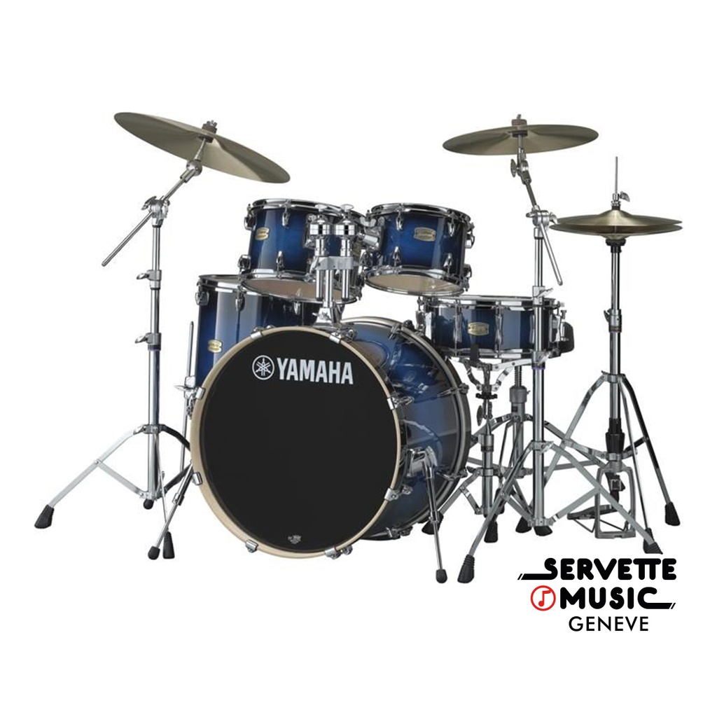Yamaha Stage Custom 10T/12T/14F/20B/14S Deep Blue Sunburst with hardware