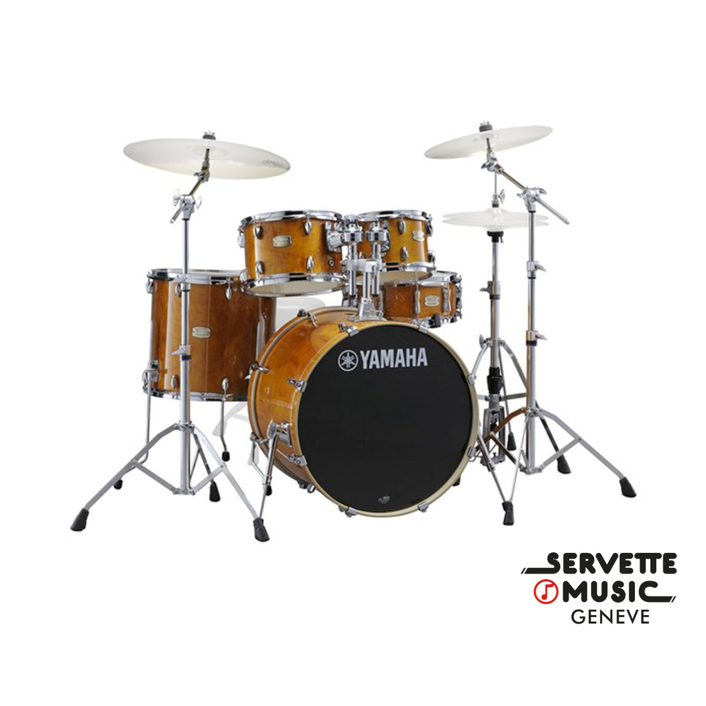 Yamaha Stage Custom 10T/12T/14F/20B/14S Honey Amber avec stands