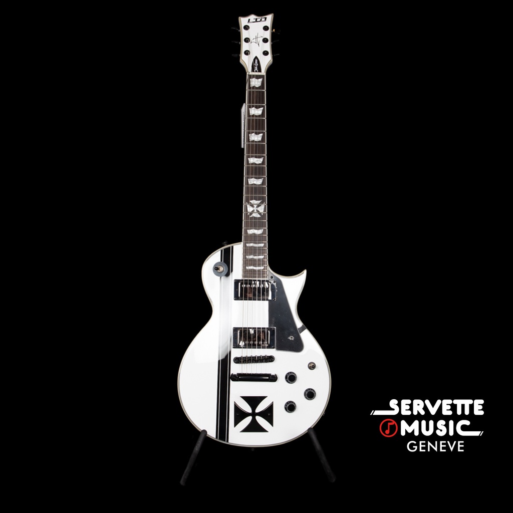[LTD Iron Cross James Hetfield signature "Snow White"] LTD Iron Cross James Hetfield signature "Snow White"