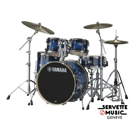 [Yamaha Stage Custom 10T/12T/14F/20B/14S Deep Blue Sunburst] Yamaha Stage Custom 10T/12T/14F/20B/14S Deep Blue Sunburst avec stands