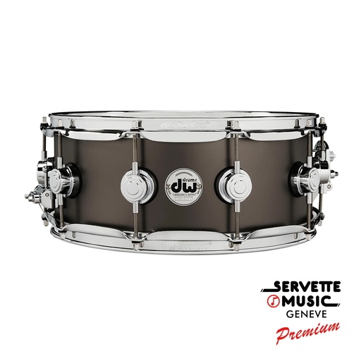 [DW Snare Drum Collector Satin Black over Brass 14x5.5] DW Snare Drum Collector Satin Black over Brass 14x5.5