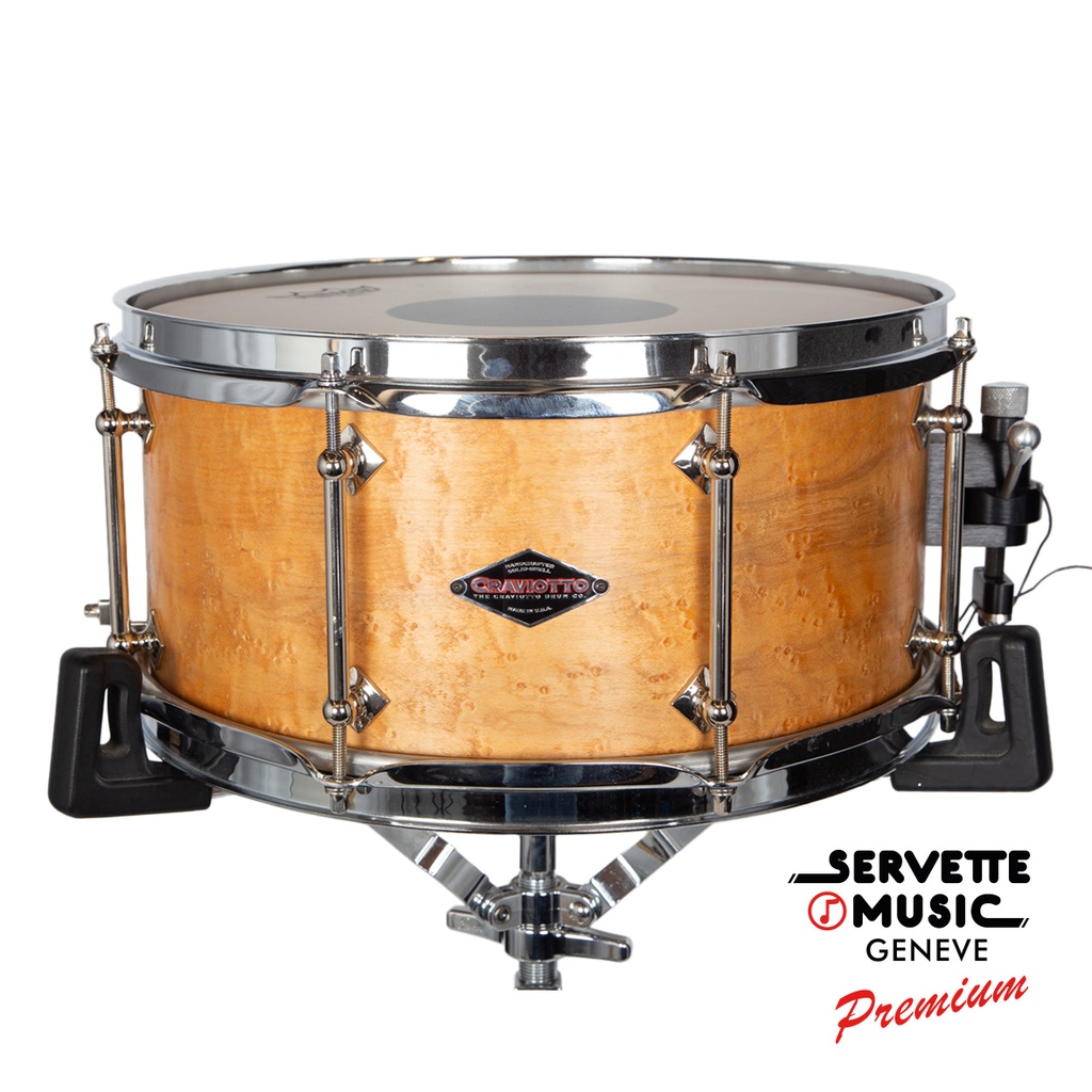 [Craviotto Snare Drum Maple Wood Hoops Birds Eye 13x5.5] Craviotto Snare Drum Maple Wood Hoops Birds Eye 13x5.5