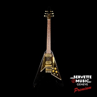 Gibson CS Lenny Kravitz Signature '67 Flying V Ebony/Gold Sparkle Ltd 2002